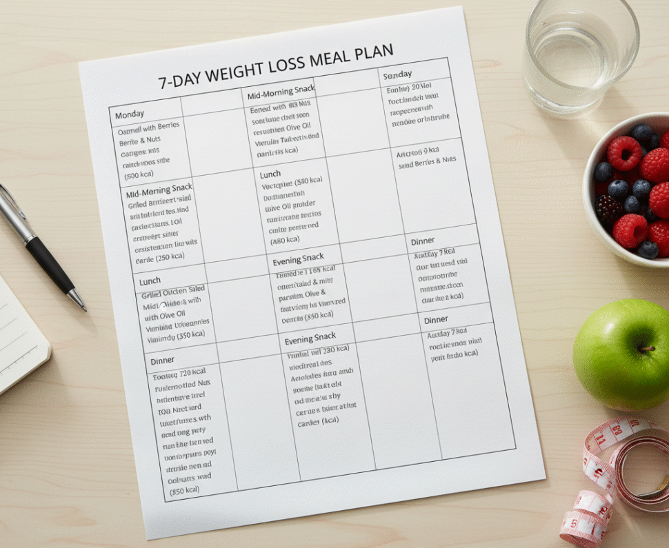 Diet Chart for Weight Loss